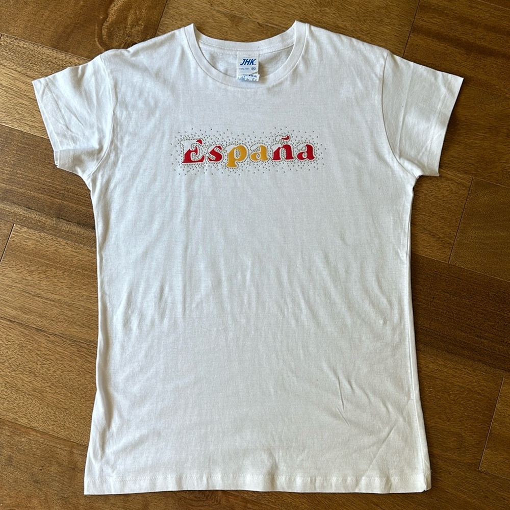 Cotton t-shirt, white, España logo on front